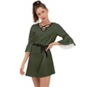 Kombu Green - Criss Cross Mini Dress View1