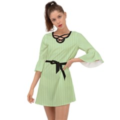 Tea Green - Criss Cross Mini Dress by FashionLane