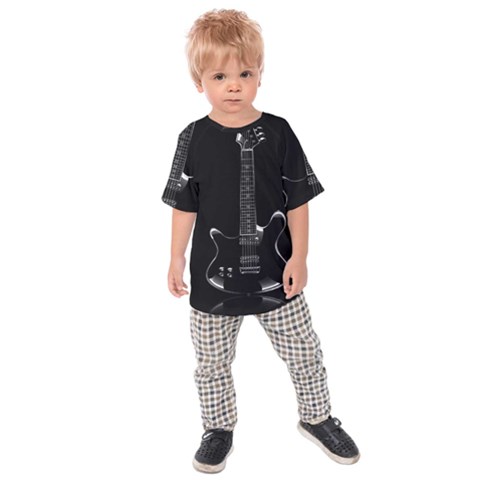 Fractal Guitar Kids  Raglan Tee by Sparkle