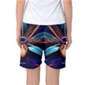 Fractal Flower Women s Basketball Shorts View2