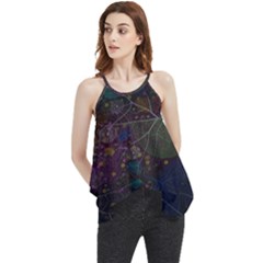 Fractal Leafs Flowy Camisole Tank Top by Sparkle