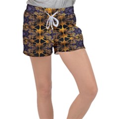 Fractal Flower Velour Lounge Shorts by Sparkle