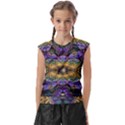 Fractal Illusion Kids  Raglan Cap Sleeve Tee View1