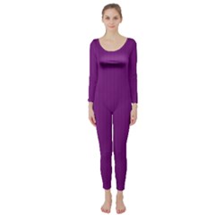 Dark Orchid - Long Sleeve Catsuit by FashionLane