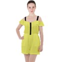 Laser Lemon - Ruffle Cut Out Chiffon Playsuit View1