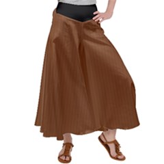 Caramel Cafe Brown - Satin Palazzo Pants by FashionLane