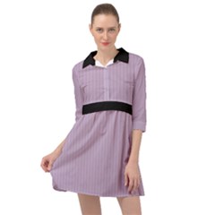 Wisteria Purple - Mini Skater Shirt Dress by FashionLane