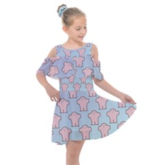 Huggiepops - Colourglide - By Larenard Kids  Shoulder Cutout Chiffon Dress by LaRenard