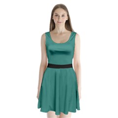 Celadon Green - Split Back Mini Dress  by FashionLane