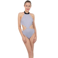 Cloudy Grey - Halter Side Cut Swimsuit by FashionLane