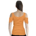 Cadmium Orange - Butterfly Sleeve Cutout Tee  View2