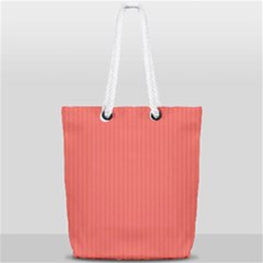 Living Coral - Full Print Rope Handle Tote (small) by FashionLane