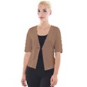 Bone Brown - Cropped Button Cardigan View1