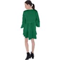 Cadmium Green - V-Neck Flare Sleeve Mini Dress View2