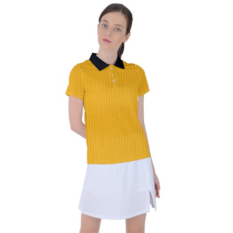 Chinese Yellow - Women s Polo Tee by FashionLane