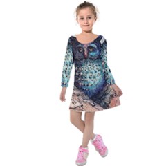 Someone To Watch Over Me - By Larenard Kids  Long Sleeve Velvet Dress by LaRenard