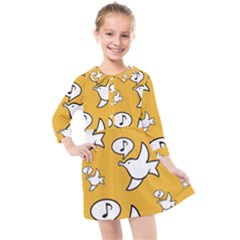 Whistling Sparrow - By Larenard Kids  Quarter Sleeve Shirt Dress by LaRenard