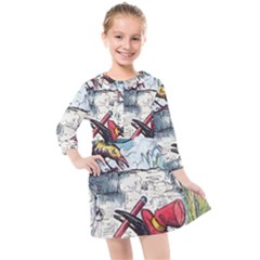 Lil Friend - Giving Directions - By Larenard Kids  Quarter Sleeve Shirt Dress by LaRenard