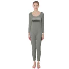 Trout Grey - Long Sleeve Catsuit by FashionLane