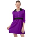 Violet Purple - Mini Skater Shirt Dress View1