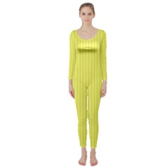 Unmellow Yellow - Long Sleeve Catsuit by FashionLane