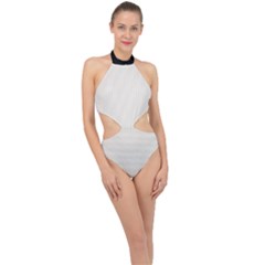 Alabaster - Halter Side Cut Swimsuit by FashionLane