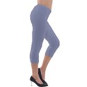 Cool Grey - Lightweight Velour Capri Leggings  View4