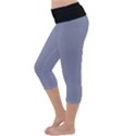 Cool Grey - Lightweight Velour Capri Yoga Leggings View2