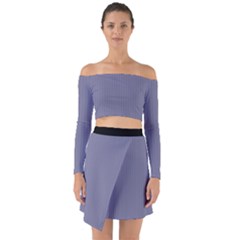 Flint Grey - Off Shoulder Top With Skirt Set by FashionLane