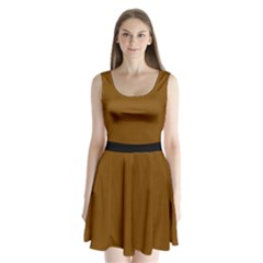 Just Brown - Split Back Mini Dress  by FashionLane