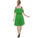 Just Green - Cut Out Shoulders Chiffon Dress View2