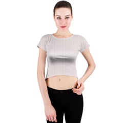 Pale Mauve - Crew Neck Crop Top by FashionLane