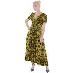 Cat And Furry Kittens In Artificial Fluffy Fur Button Up Short Sleeve Maxi Dress by pepitasart