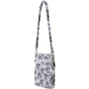 Line Art Black And White Rose Multi Function Travel Bag View2