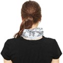 Line Art Black And White Rose Face Covering Bandana (Two Sides) View2