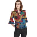 Kaleidoscope 2 Loose Horn Sleeve Chiffon Blouse View1