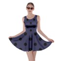 Large Black Polka Dots On Astral Aura - Skater Dress View1