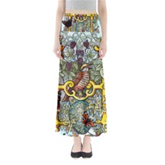 The Illustrated Alphabet - H - By Larenard Full Length Maxi Skirt by LaRenard