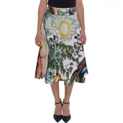 The Illustrated Alphabet - C - By Larenard Perfect Length Midi Skirt by LaRenard