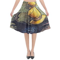 Lil Friend - New Hat - By Larenard Flared Midi Skirt by LaRenard