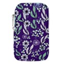 Floral blue pattern Waist Pouch (Small) View1