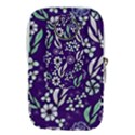 Floral blue pattern Waist Pouch (Small) View2