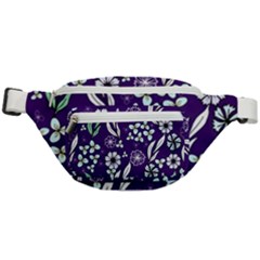 Floral Blue Pattern Fanny Pack by MintanArt