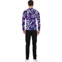 Floral blue pattern  Men s Long Sleeve Rash Guard View2