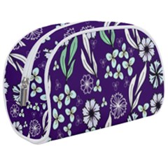 Floral Blue Pattern  Makeup Case (medium) by MintanArt