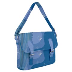 Online Woman Beauty Blue Buckle Messenger Bag by Mariart