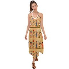 Tribal Love Halter Tie Back Dress  by designsbymallika