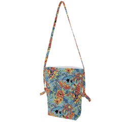 Butterfly And Flowers Folding Shoulder Bag by goljakoff