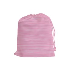 Pink Knitting Drawstring Pouch (large) by goljakoff