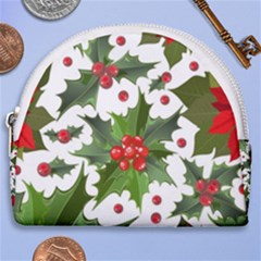 Christmas Berries Horseshoe Style Canvas Pouch by goljakoff